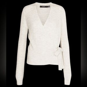 Vero Moda Wrap Cardigan - birch melange Sz medium